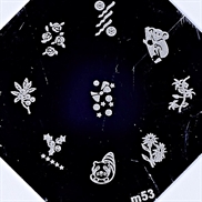 Stempelplade nailart stamping med dyr og blomster